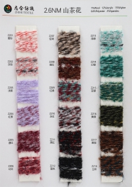 2.6NM 7%Wool 12%Acrylic 15%Nylon 64%Polyester 2%Spandex