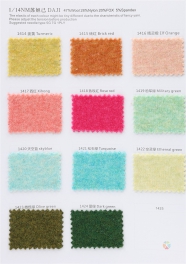 1/14NM 47%wool 28%nylon 20%fox fur 5%spandex