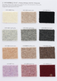 1/14NM 47%wool 28%nylon 20%fox fur 5%spandex