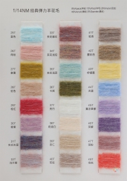 1/14NM 8%alpaca 15%wool 26%nylon 48%acrylic 3%spandex