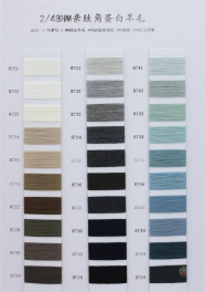 2/48NM 2.2% cashmere 2/48NM 6.8% silk wool 43% anti pilling nylon 28% acrylic fiber 20% recycled fiber