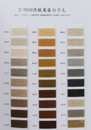2/48NM 2.2% cashmere 2/48NM 6.8% silk wool 43% anti pilling nylon 28% acrylic fiber 20% recycled fiber