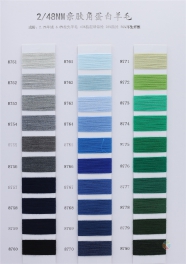 2/48NM 2.2% cashmere 2/48NM 6.8% silk wool 43% anti pilling nylon 28% acrylic fiber 20% recycled fiber