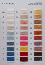 2/15NM 35%Ultrafine wool 30%pilling resistant fiber 35%polyamide