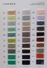 2/15NM 35%Ultrafine wool 30%pilling resistant fiber 35%polyamide