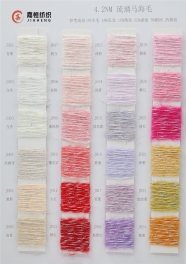 4.2NM 3%wool 18%nylon 10%acrylic 62%polyester 5%silver thread 2%spandex